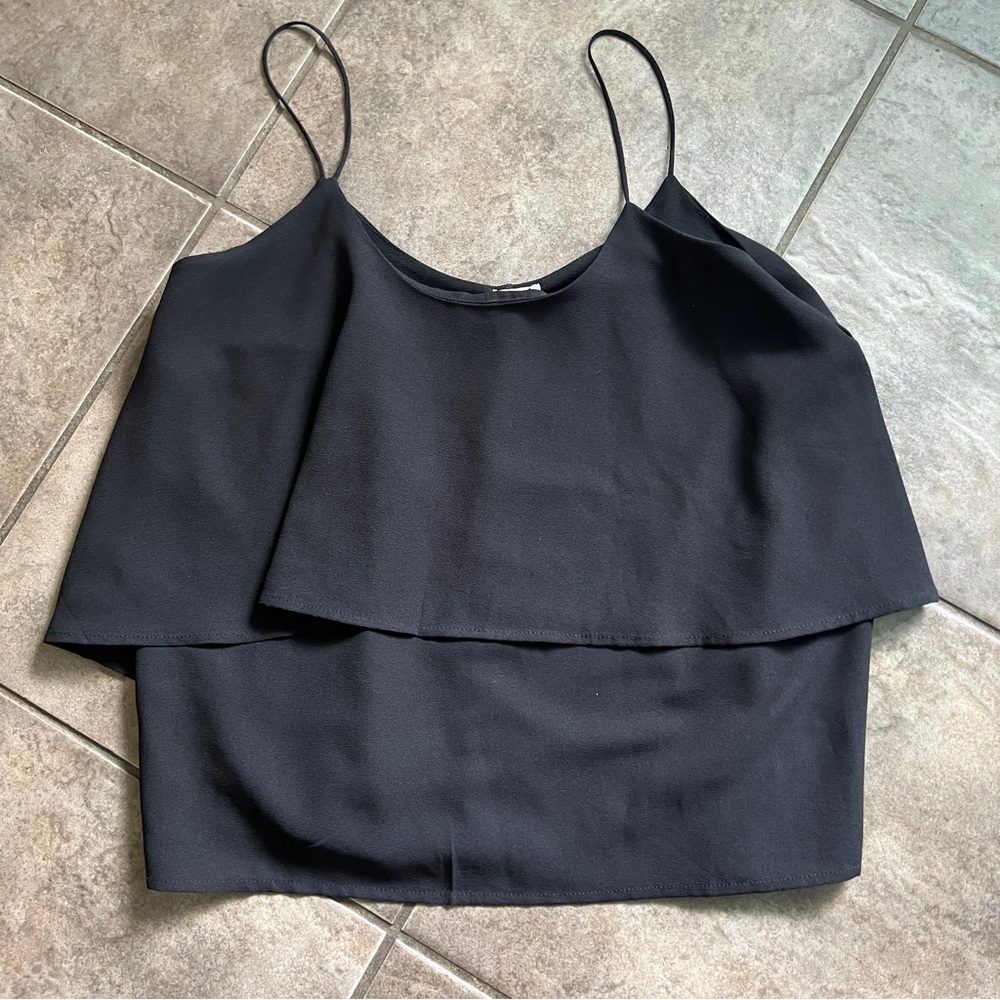 Paper Crane Black Spaghetti Strap Top